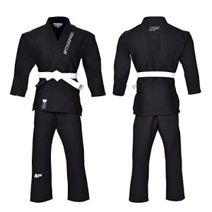 Starpro Evolve BJJ Gi 350 Gramm - Power Baumwollmischung - Weiß und Schwarz - Preshrunk Professional Martial Arts Kimono für Training und Wettkampf - Männer & Frauen