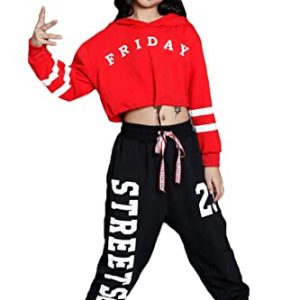 Hip Hop Kleidung Mädchen,Kinder Streetdance Klamotten Outfit