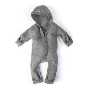 Ehrenkind® WALKOVERALL | Baby Wollwalk-Overalls aus Natur Schurwolle mit Reißverschluss | Walk Wolle Woll-Anzug für Kleinkind und Baby Grau Gr. 86/92