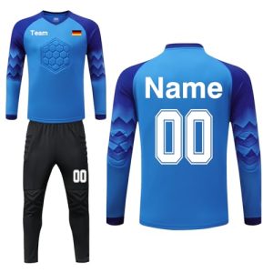 LAIFU Benutzerdefiniert Torwarttrikot Set Kinder Herren mit Gepolstert Personalisieren Tormann Trikot Kinder mit Polsterung