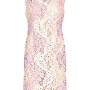 ApartFashion Damen Spitzenkleid Kleid, Violett-multicolor, 46 EU