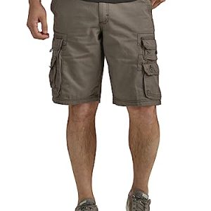 Lee Herren-Latzhose, große und hohe Cargo-Shorts mit Gürtel, Dampf, 60