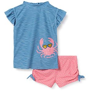Playshoes Unisex Kinder Uv-schutz Bade-set Zweiteilig Schwimmshirt Badeshorts Badebekleidung, Krebs, 98-104 EU