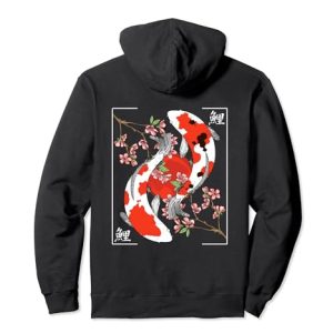 Japanischer Koi Karpfen Nishikigoi Koi Japan Kirschblüte Pullover Hoodie