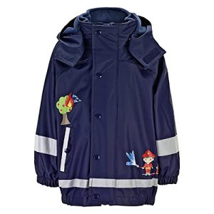 Sterntaler Unisex Baby Regenjacke mit Innenjacke Rain Jacket, Marine, 110