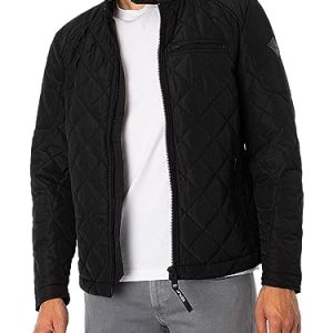 Replay Herren Steppjacke Übergangsjacke ohne Kapuze, Black 098 (Schwarz), 3XL