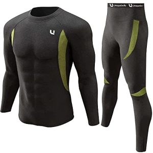 UNIQUEBELLA Thermowäsche Herren Set, Funktionswäsche Herren Skiunterwäsche Winter Suit Ski Thermo-Unterwäsche Thermowäsche Unterhemd + Unterhose