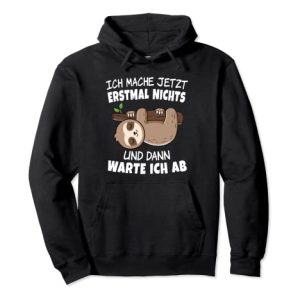 Ich Mache Jetzt Erstmal Nichts Lustiger Spruch Faultier Pullover Hoodie