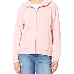 GANT Arch Logo Sweatjacke mit Logo - Rosa - L
