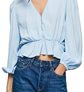 Pepe Jeans Damen Edita Shirt, Blue (Bay), M