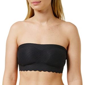 sloggi Damen ZERO Feel Lace Bandeau Bustier, Black, M
