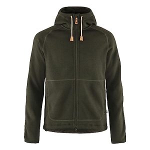 Fjallraven Herren Övik Fleece Hoodie M Sweatshirt, Deep Forest, XXL