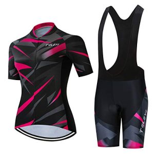 Damen Radtrikot Set Trägerhose Anzüge Sommer Rennrad Kleidung, Cc6504-2a, M