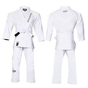 Starpro Evolve BJJ Gi 350 Gramm - Power Baumwollmischung - Weiß und Schwarz - Preshrunk Professional Martial Arts Kimono für Training und Wettkampf - Männer & Frauen