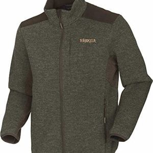 Härkila warmhaltende Fleecejacke für Herren Metso Activ Grün - Gestrickte Jagdjacke für Frühling Herbst und Winter mit schnelltrocknender TechWool | Strickjacke für Jäger, Größe:3XL