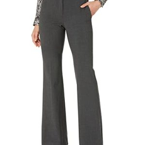 Theory Damen Demitria Lässige Business-Hose, Charcoal Melange, 32