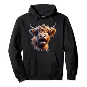 kuh, Hochlandkuh, kuh kostüm, Hochlandrind, Highland Kuh Pullover Hoodie