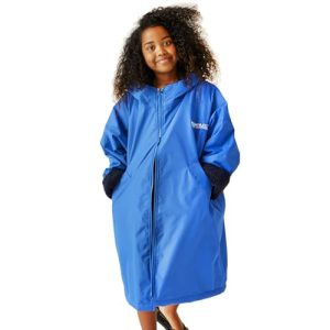 Regatta Kinder Spirit Of Adventure Kapuzenmantel Wasserdicht Warm Trocknen Umkleiden Robe, Blau, 9-13 Years