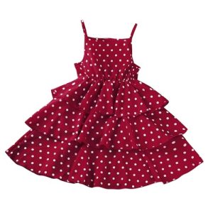 XINYUNZU 99 Cent Angebote Kleider für Mädchen Leichte Sommerkleid Prinzessin Kleid Ärmellos Spaghettiträger Kinderkleider A Line Casual Partykleider Lässige Sommerkleider für 3-12 Jahre Rot 11 Jahre