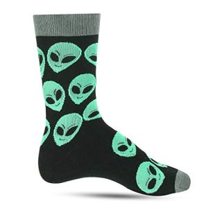 Luther Pike Seattle Lustige Socken für Herren – Funky gemustert, buntes Herrenkleid - Schwarz - Einheitsgröße