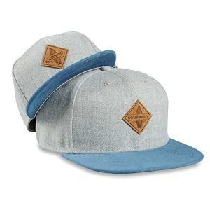 Soulbuddy Cap Herren Cap Kinder – 2er-Set Familien Outfit Set – Vatertagsgeschenk für Papa – Geschenke zum Vatertag – Papa Geschenk – Grau-Blau – One Size und Kids S