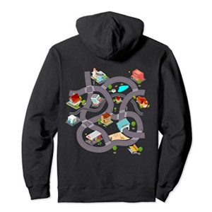 Spielteppich Spielstraße Stadt Straßenteppich Grafik Pullover Hoodie