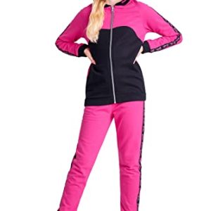 Barbie Jogginganzug Kinder Mädchen Trainingsanzug Teenager Hoodie Kapuzenpullover und Jogginghose Set, Hausanzug Mädchen Teenager 3-14 Jahre (Pink/Schwarz, 4-5 Jahre)