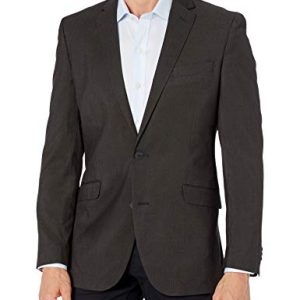Kenneth Cole REACTION Herren Techni-Cole Stretch Slim Fit Suit Separate Business-Anzug Hosen-Set, Schwarzer Pindot, 40W x 32L