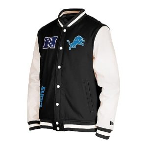 New Era Detroit Lions NFL 2023 Sideline Black White Jacke - XXL