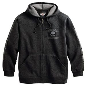 HARLEY-DAVIDSON Herren Sweatshirtjacke Freizeit Sweatjacke Männer Zip Up Hoodie Motorradjacke Pullover mit Kapuzen, 5XL