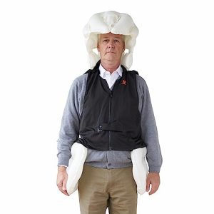 S-AIRBAG Unisex-Airbag-Weste für ältere Menschen, tragbare Airbag-Weste für Senioren, 0,08 Sekunden, Pop-Up-Schutz für ältere Menschen, Schwarz, XX-Large