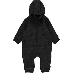 Fred's World by Green Cotton Baby Boys Wool Boiled Suit Snowsuit, Dark Grey Melange, 92/98