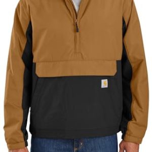 Carhartt Damen Rain Defender Lockere Passform Leicht Packbar Anorak, Carhartt Braun/Schwarz, S