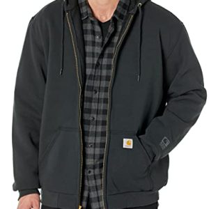 Carhartt Herren Rutland Thermal-Lined Zip-Front Sweatjacke, schwarz, Large Hoch