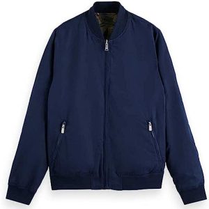 Scotch & Soda Men's Reversible Bomber Jacket, Navy/Army Flower AOP 6148, XL