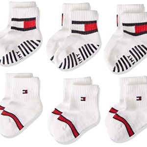 Tommy Hilfiger Unisex Baby Flag Sock 6 Pack Ecom, Weiß, 19