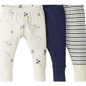 Moon and Back by Hanna Andersson Unisex Baby Jogginghosen aus Bio-Baumwolle, 3er-Pack, Blue Multi, 0-3 Monate