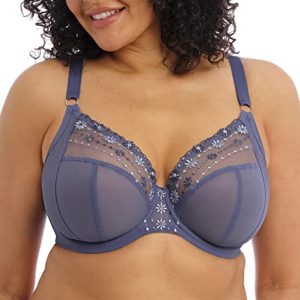 ELOMI Damen Tief Plunge-BH, Undurchsichtige, Denim, Gänseblümchen, 75J