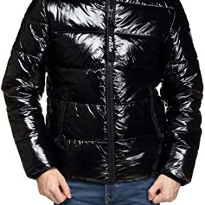 Guess Herren Liquid Puffa Jacket Steppjacke, Jet Black A997, XL