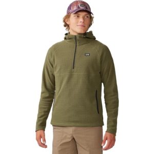 Mountain Hardwear Herren Summit Grid Hoody Fleecejacke, Combat Green, Medium