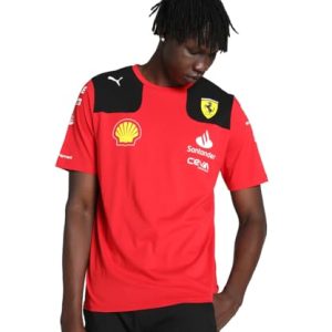 Scuderia Ferrari - 2023 Carlos Sainz Team-T-Shirt - Rot - Männer - Größe: M