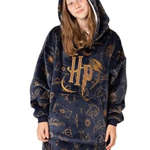 Harry Potter Vuddie übergroße Decke Hoodie Kids Navy oder weißes Fleece Einheitsgröße