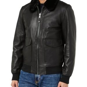 Schott NYC Herren Lcairborne Lederjacke, Schwarz, L