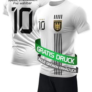 IIIII20Fo7IIIII Fussball Deutschland Trikot Em 2024 Kinder mit eigenem Namen personalisiert - Jungen National Fußball Kind Trikots - Jungs Fanartikel deutsche Nationalmannschaft ZTH5