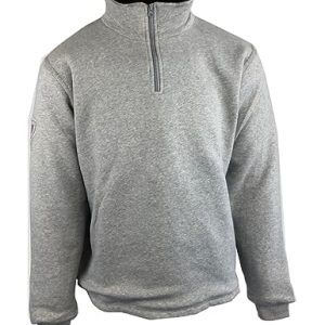 EIBENHOLZ stichhemmender Stehkragenpullover Protective Zipper, hellgrau, Gr. L