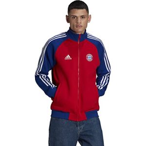 adidas Men's FC BAYERN 21/22 ANTHEM JACKET (RED/MYSTERY, Small)