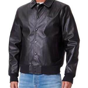 Schott NYC Herren lccoachvars2 Jacke, Schwarz, XL