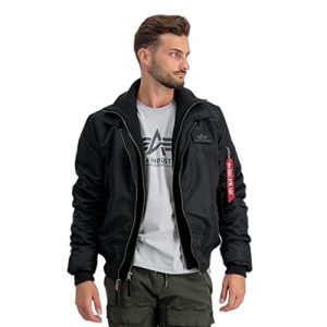 Alpha Industries Herren CWU Jet Blast Bomberjacke, Black, Large