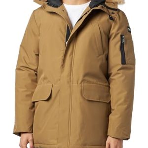 Schott NYC Herren NELSON20 Parka, Dark Beige, S