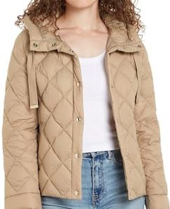 Tommy Hilfiger Damen Daunenjacke Classic Quilted Jacket Winter, Beige (Beige), XS